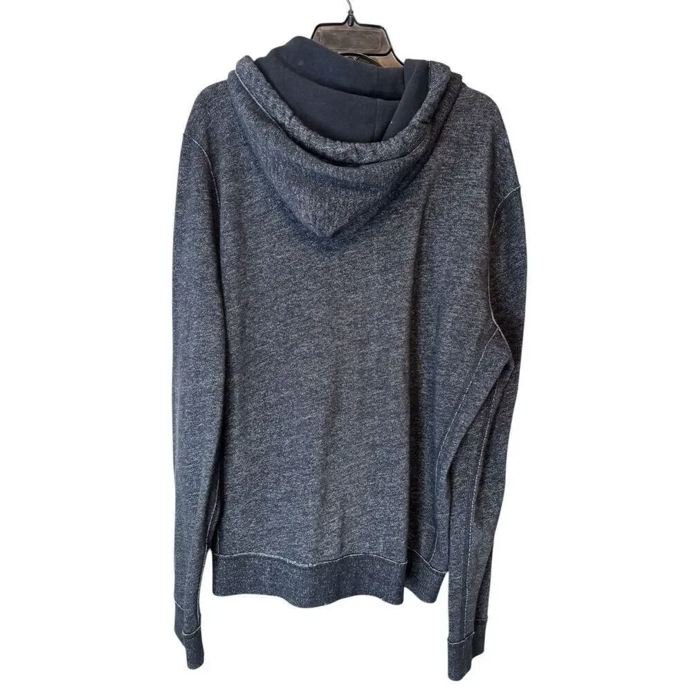Abercrombie & Fitch Vintage Hoodie Mens XL Gray Muscle Fit Zip Jacket Sweatshirt - Picture 3 of 6